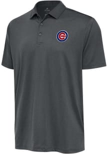 Antigua Chicago Cubs Grey Ellipse Big and Tall Polo