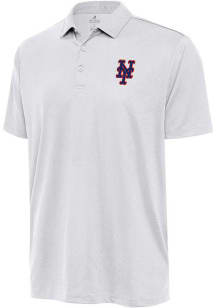 Antigua New York Mets White Ellipse Big and Tall Polo