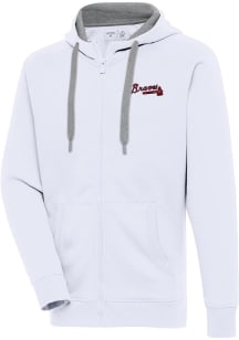 Antigua Atlanta Braves Mens White Victory Big and Tall Light Weight Jacket