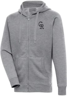 Antigua Colorado Rockies Mens Grey Victory Big and Tall Light Weight Jacket