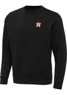 Antigua Houston Astros Mens Black Victory Big and Tall Crew Sweatshirt