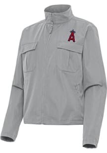 Antigua Los Angeles Angels Womens Grey Even Par Light Weight Jacket