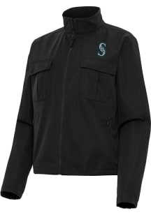 Antigua Seattle Mariners Womens Black Even Par Light Weight Jacket