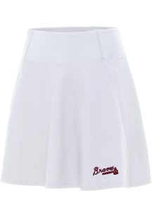 Antigua Atlanta Braves Womens White Chip Skort Skirt