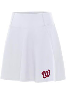 Antigua Washington Nationals Womens White Chip Skort Skirt
