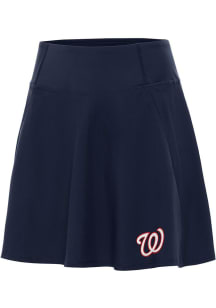 Antigua Washington Nationals Womens Navy Blue Chip Skort Skirt