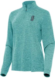 Antigua Seattle Mariners Womens Teal Mentor Qtr Zip Pullover