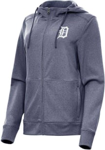 Antigua Detroit Tigers Womens Navy Blue Seeker Long Sleeve Full Zip Jacket