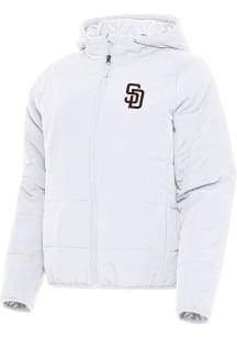 Antigua San Diego Padres Womens White Universe Filled Jacket