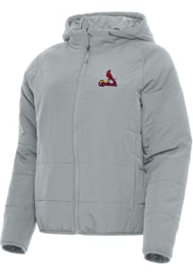 Antigua St Louis Cardinals Womens Grey Universe Filled Jacket