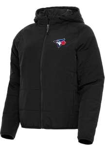Antigua Toronto Blue Jays Womens Black Universe Filled Jacket