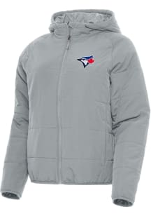 Antigua Toronto Blue Jays Womens Grey Universe Filled Jacket