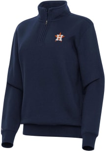 Antigua Houston Astros Womens Navy Blue Victory Qtr Zip