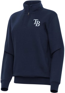 Antigua Tampa Bay Rays Womens Navy Blue Victory Qtr Zip