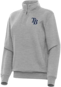 Antigua Tampa Bay Rays Womens Grey Victory Qtr Zip