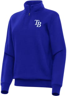 Antigua Tampa Bay Rays Womens Blue Victory Qtr Zip