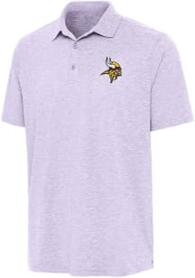 Antigua Minnesota Vikings Mens Lavender Par 3 Short Sleeve Polo