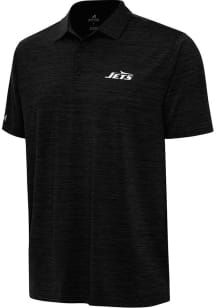 Antigua New York Jets Mens Black Layout Short Sleeve Polo