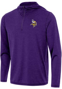 Antigua Minnesota Vikings Mens Purple Tidy Long Sleeve Qtr Zip Pullover