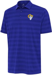 Antigua Los Angeles Rams Mens Blue Tunnel Short Sleeve Polo
