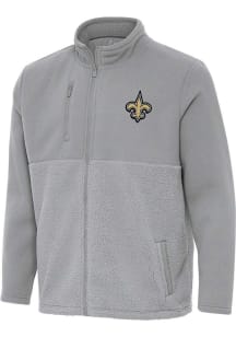 Antigua New Orleans Saints Mens Grey Daily Fused Medium Weight Jacket