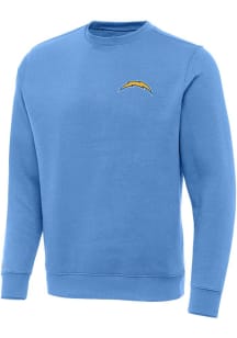 Antigua Los Angeles Chargers Mens Blue Victory Long Sleeve Crew Sweatshirt