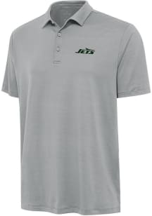 Antigua New York Jets Mens Grey Reprocess Recycled Short Sleeve Polo