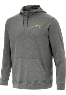 Antigua Los Angeles Chargers Mens Black Cloud Long Sleeve Hoodie