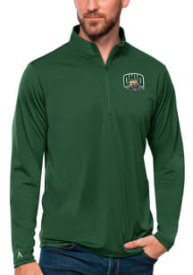 Antigua Ohio Bobcats Mens Green Tribute Long Sleeve Qtr Zip Pullover