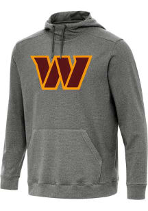 Antigua Washington Commanders Mens Black Full Front Cloud Long Sleeve Hoodie