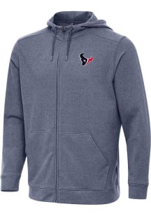 Antigua Houston Texans Mens Navy Blue Effortless Long Sleeve Full Zip Jacket