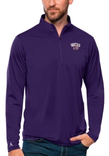 Antigua Western Carolina Mens Purple Tribute Long Sleeve Qtr Zip Pullover