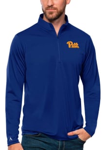 Antigua Pitt Panthers Mens Blue Tribute Long Sleeve Qtr Zip Pullover