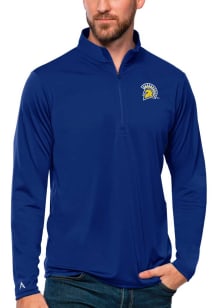 Antigua San Jose State Spartans Mens Blue Tribute Long Sleeve Qtr Zip Pullover