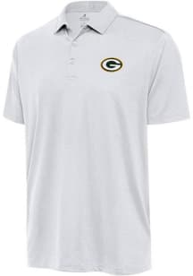 Antigua Green Bay Packers White Ellipse Big and Tall Polo