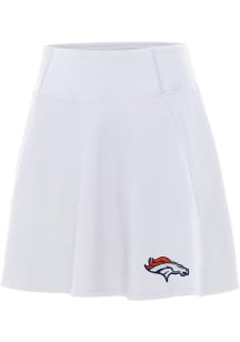 Antigua Denver Broncos Womens White Chip Skort Skirt