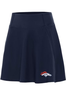 Antigua Denver Broncos Womens Navy Blue Chip Skort Skirt