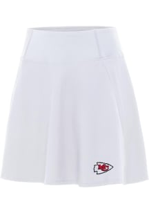 Antigua Kansas City Chiefs Womens White Logo Chip Skort Skirt