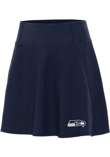 Antigua Seattle Seahawks Womens Navy Blue Chip Skort Skirt