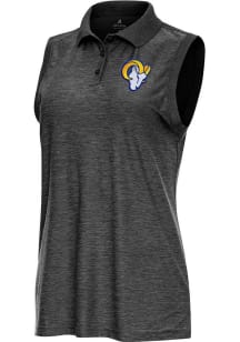 Antigua Los Angeles Rams Womens Black Recap Polo Shirt