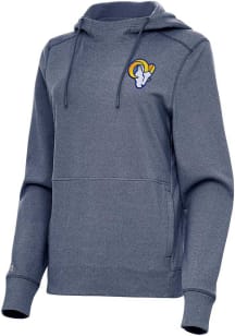 Antigua Los Angeles Rams Womens Navy Blue Justice Hooded Sweatshirt