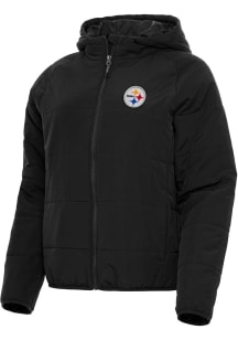 Antigua Pittsburgh Steelers Womens Black Universe Filled Jacket