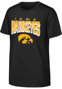 Iowa Hawkeyes Youth Black On the Block Short Sleeve T-Shirt
