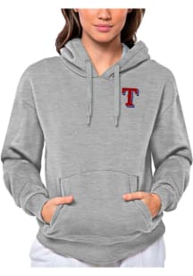 Antigua Texas Rangers Womens Grey Heather Victory Hooded Sweatshirt