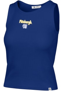 47 Pitt Panthers Womens Blue Straight Cut Tank Top