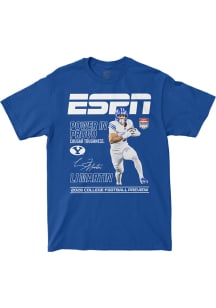 LJ Martin BYU Cougars Royal Blue 2026 ESPN The Magazine Collection - LJ Martin Short Sleeve Fashio..