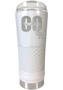 Colorado Rockies 24 oz Opal Stainless Steel Tumbler - White