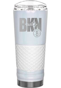 Brooklyn Nets 24 oz Opal Stainless Steel Tumbler - White
