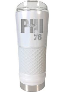 Philadelphia 76ers 24 oz Opal Stainless Steel Tumbler - White