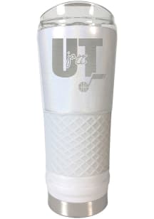 Utah Jazz 24 oz Opal Stainless Steel Tumbler - White